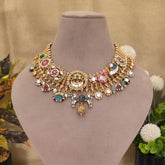 Fusion Pachi Kundan Necklace Set