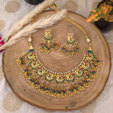 Fusion Pachi Kundan Necklace Set