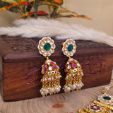 Fusion Pachi Kundan Necklace Set