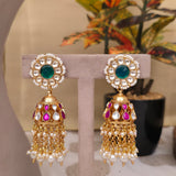 Fusion Pachi Kundan Necklace Set