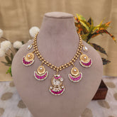 Fusion Pachi Kundan Necklace Set
