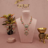 Fusion Sapphire Kundan Necklace Set