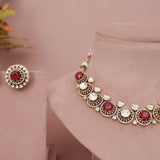 Premium Moissanite Kundan Necklace Set