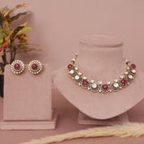 Premium Moissanite Kundan Necklace Set