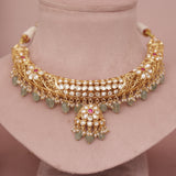 Moissanite Kundan Hasli Necklace Set