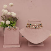 Moissanite Kundan Choker Necklace Set