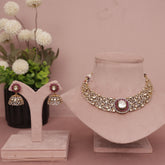 Premium Moissanite Kundan Necklace Set