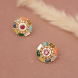 Premium Polki Kundan Studs Earring