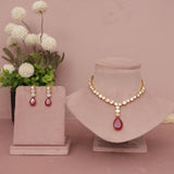 Premium Moissanite Kundan Necklace Set