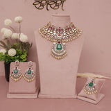 Premium Moissanite Kundan Necklace Set