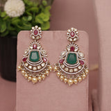 Premium Moissanite Kundan Necklace Set