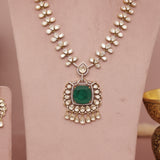 Premium Moissanite Kundan Necklace Set