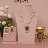 Premium Moissanite Kundan Necklace Set