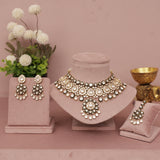 Premium Moissanite Kundan Necklace Set