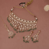 Premium Polki Kundan Bridle Necklace Set