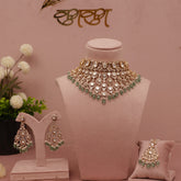 Premium Polki Kundan Bridle Necklace Set