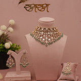 Premium Polki Kundan Bridle Necklace Set