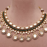 Moissanite Kundan Bridal Necklace Set
