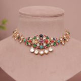 Premium Kundan Choker Necklace Set