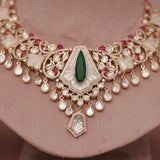 Premium Kundan MOP Necklace Set