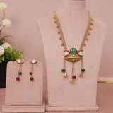 Antique Kundan Lariat Necklace Set