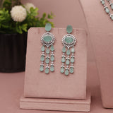 American Diamond Mint Green Necklase Set