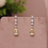 CZ Diamond Yellow Sapphire Necklace