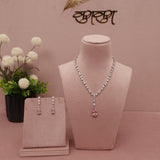 CZ Diamond Pink Necklace