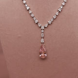 CZ Diamond Pink Necklace