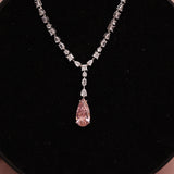 CZ Diamond Pink Necklace