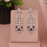 American Diamond Amethyst Purple Necklase Set