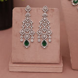 American Diamond Emerald Green Necklase Set