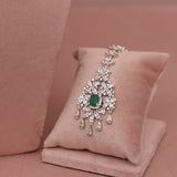 American Diamond Emerald Green Necklase Set