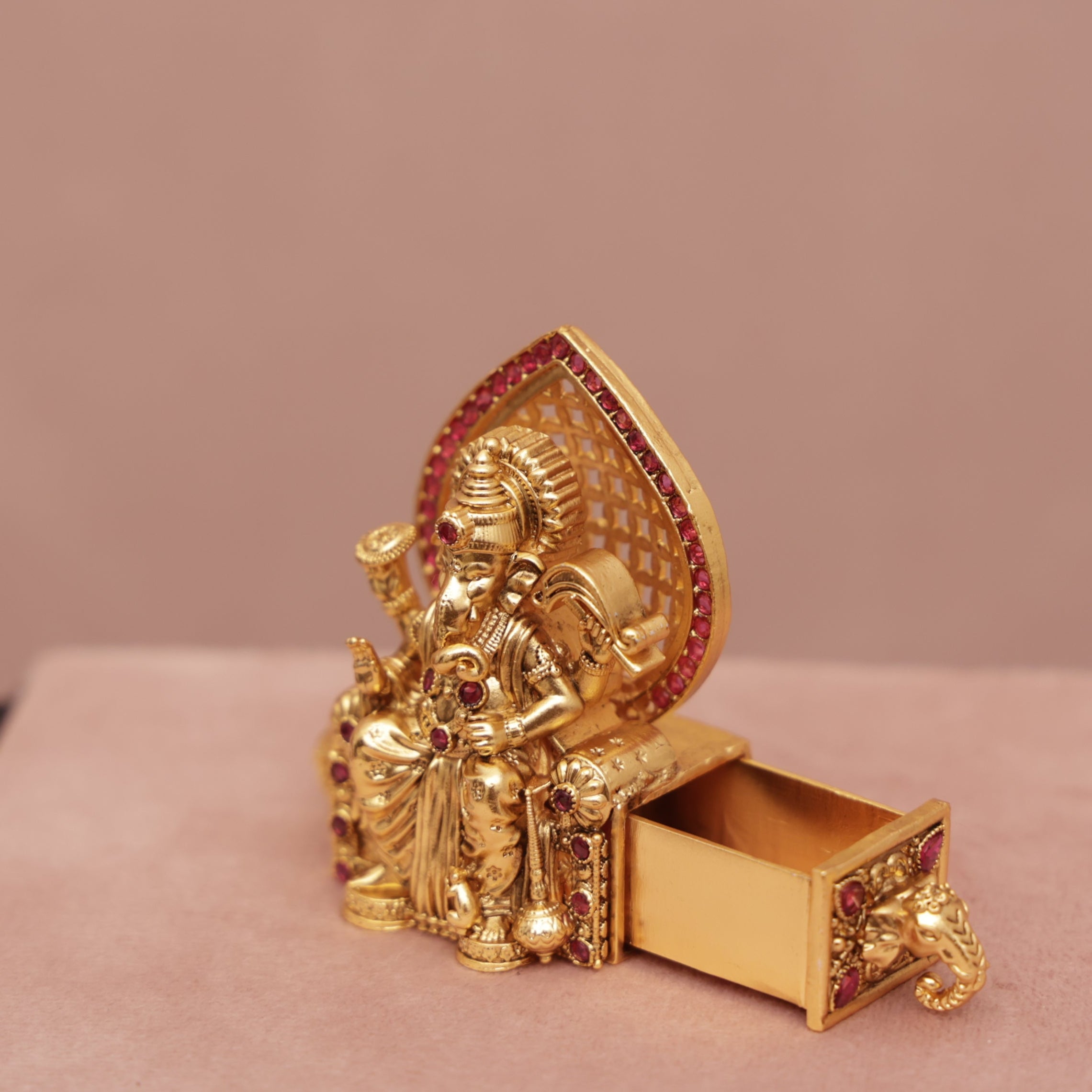 lord ganesh ji kumkum box statue
