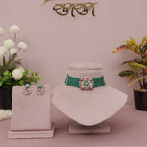 Modern American Diamond Choker Necklase Set