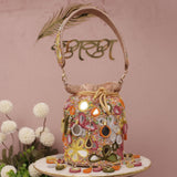 multi color wedding potli bag