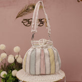 Striped handbag