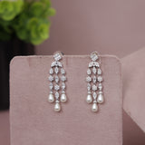 American Diamond Modern Pearl Necklase Set