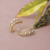 Premium Moissanite Kundan Studs Earring