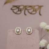 Premium Moissanite Kundan Studs Earring