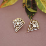 Premium Moissanite Kundan Studs Earring