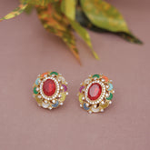 Premium Polki Kundan Studs Earring