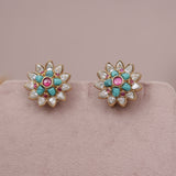Premium Moissanite Kundan Studs Earring
