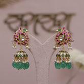 Antique Pachhi Kundan Jhumka Earring
