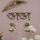 Premium Pachhi Kundan Jhumka Earring