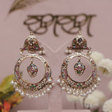 Jadau Multi Golden Earring