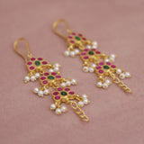 Kundan Pearl Ear chain - Matil - Sahara