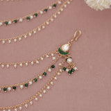 Kundan Pearl Ear chain - Matil