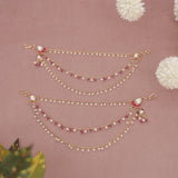 Kundan Pearl Ear chain - Matil