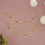 Kundan Pearl Ear chain - Matil